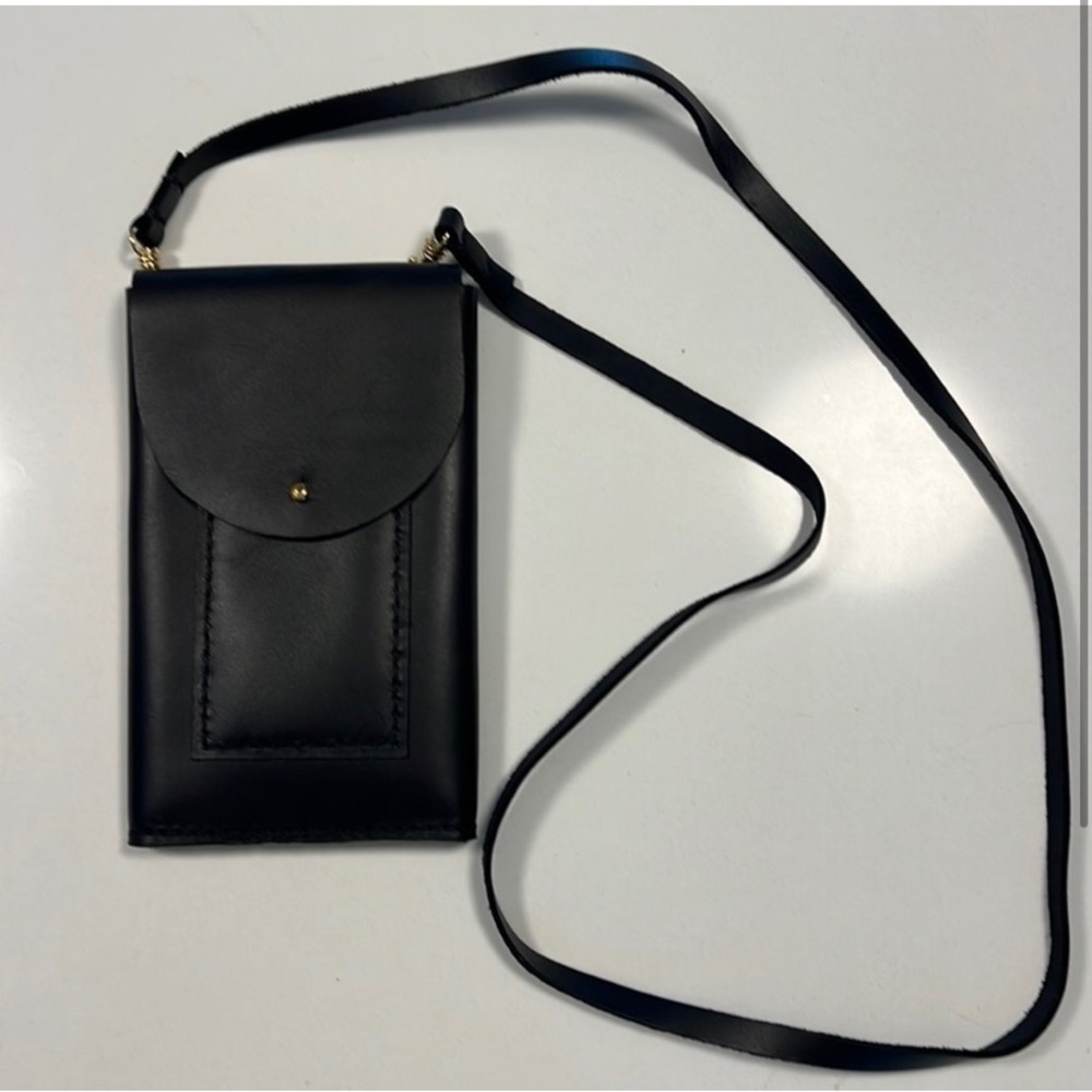 Leather - Noonday Collection Crossbody Phone Pouch - Black